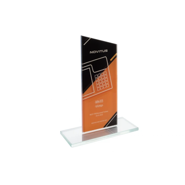 Glastrophäe mit UV-Druck - Culti - TSZ119
