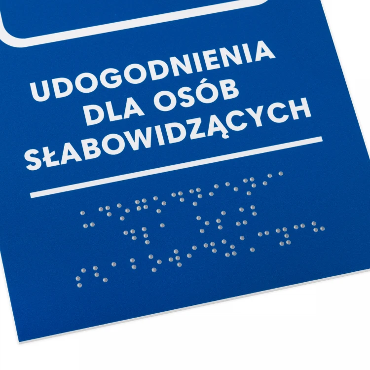 Einrichtungen für Sehbehinderte - Tafel mit Brailleschrift - Größe 140x235mm - Hartes PVC - TAB476