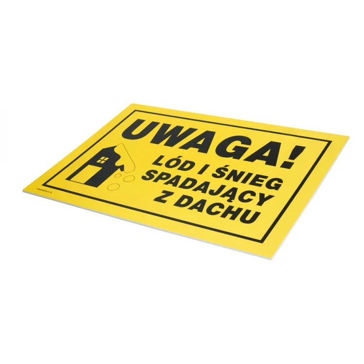 Achtung, Eis und Schnee fallen vom Dach - Warnschild Größe 350x250mm - PVC - farbiger UV-Druck - BHP157