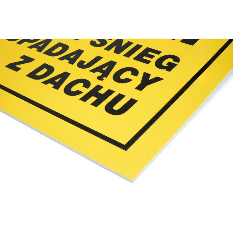 Achtung, Eis und Schnee fallen vom Dach - Warnschild Größe 350x250mm - PVC - farbiger UV-Druck - BHP157