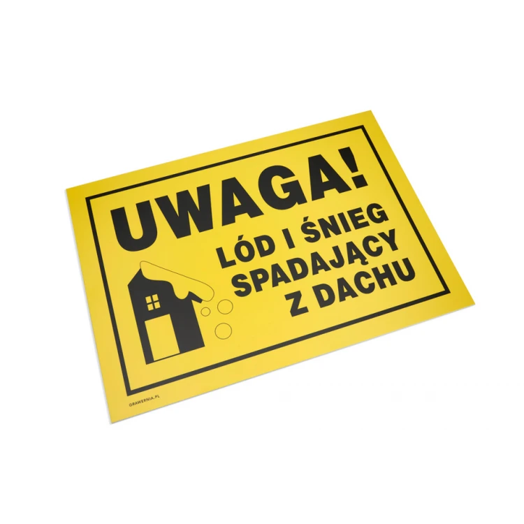 Achtung, Eis und Schnee fallen vom Dach - Warnschild Größe 350x250mm - PVC - farbiger UV-Druck - BHP157