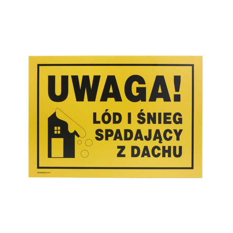 Achtung, Eis und Schnee fallen vom Dach - Warnschild Größe 350x250mm - PVC - farbiger UV-Druck - BHP157