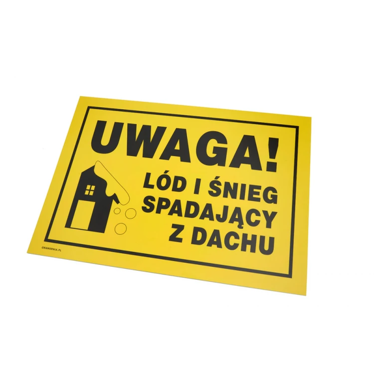 Achtung, Eis und Schnee fallen vom Dach - Warnschild Größe 350x250mm - PVC - farbiger UV-Druck - BHP157