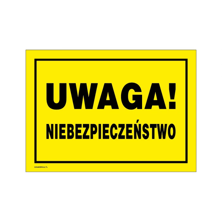 Achtung Gefahr - Warnschild Größe 350x250mm - PVC - Farbdruck UV - BHP161