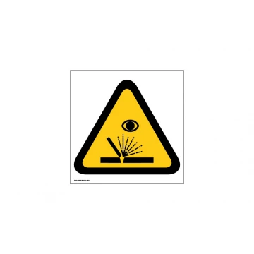 Achtung Gefahr der Augenschädigung - Größe 150x150mm - PVC - UV-Druck - BHP012