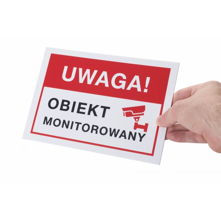 Achtung, überwachtes Objekt - Schild Größe 210x150mm - PVC - farbiger UV-Druck - TAB173