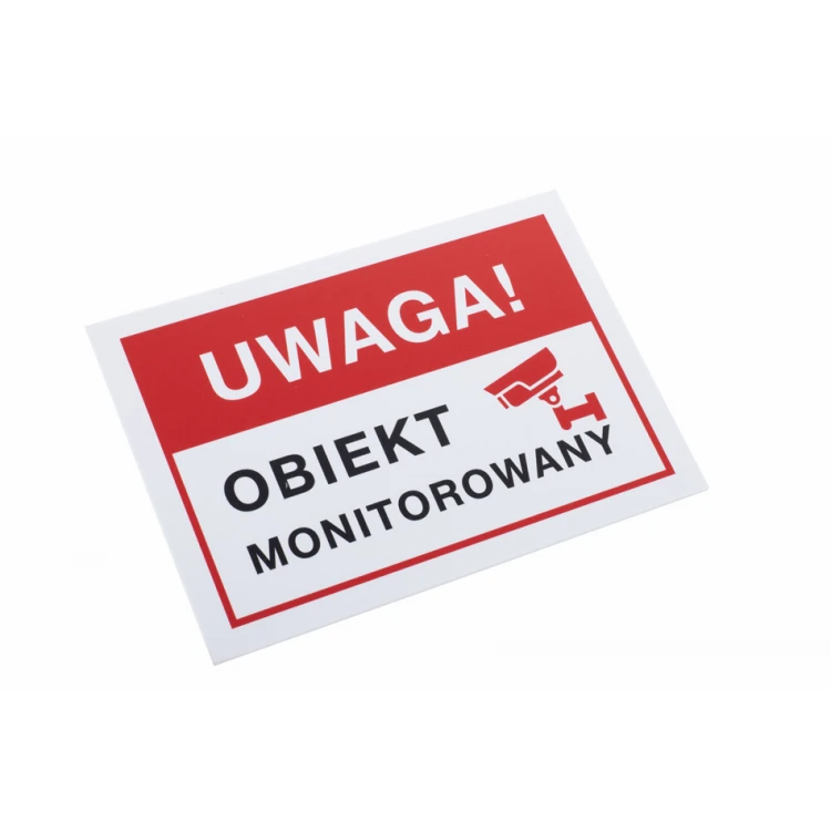 Achtung, überwachtes Objekt - Schild Größe 210x150mm - PVC - farbiger UV-Druck - TAB173