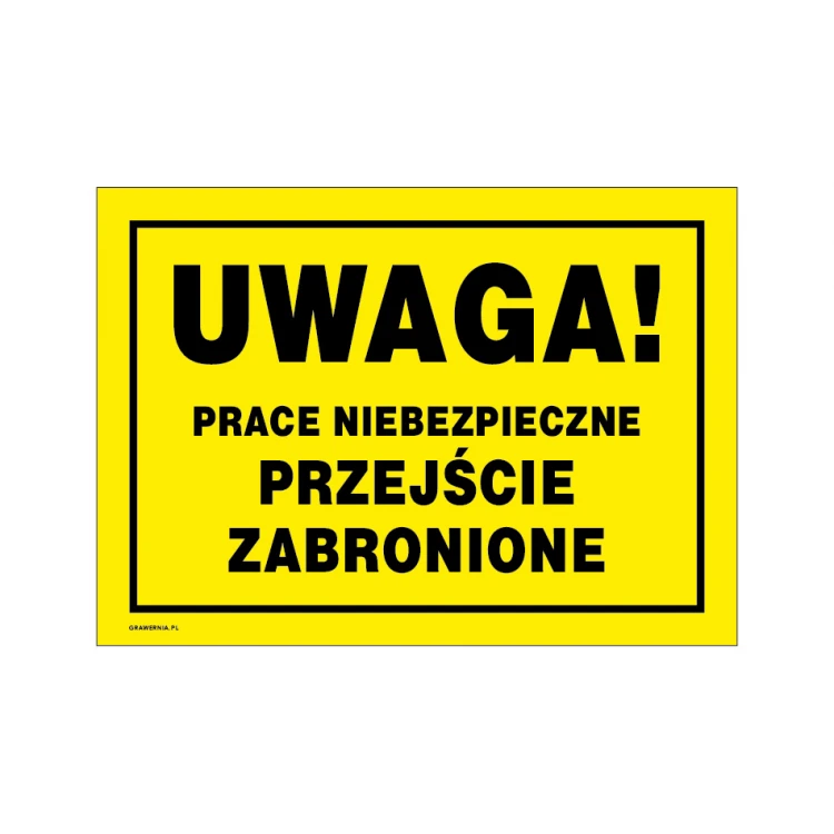 Achtung, gefährliche Arbeiten, Durchgang verboten - Warnschild Größe 350x250mm - PVC - farbiger UV-Druck - BHP151