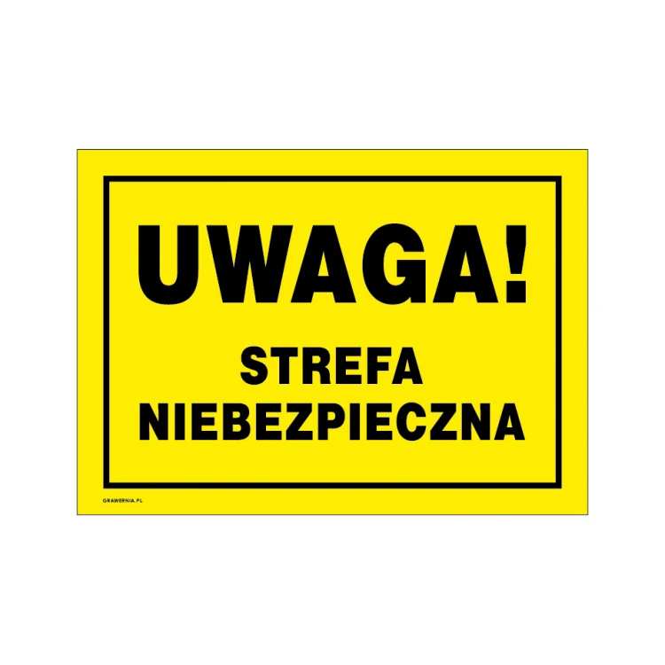Achtung Gefahrenzone - Warnschild Größe 350x250mm - PVC - farbiger UV-Druck - BHP153