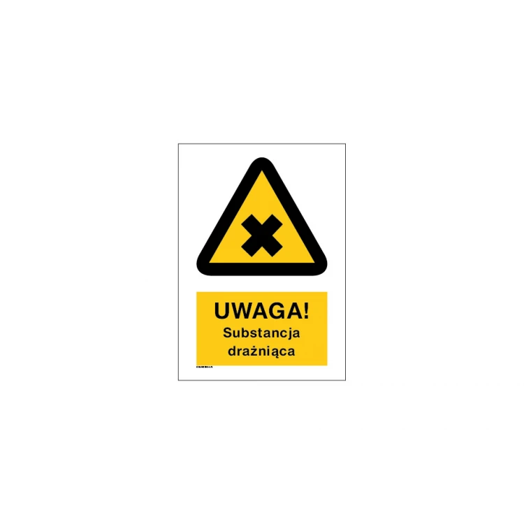 Achtung reizende Substanz - Abm. 297x210mm (A4) - PVC - farbiger UV-Druck - BHP035