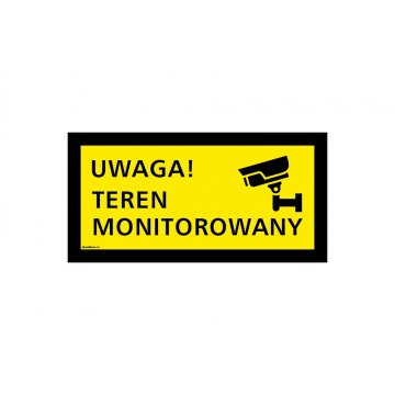 Achtung, überwachtes Gebiet - Schild Größe 300x150mm - PVC - farbiger UV-Druck - TAB175