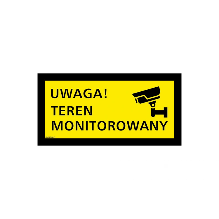 Achtung, überwachtes Gebiet - Schild Größe 300x150mm - PVC - farbiger UV-Druck - TAB175