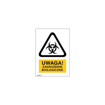 Achtung biologische Gefahr - Größe 150x210mm - PVC - farbiger UV-Druck - BHP037