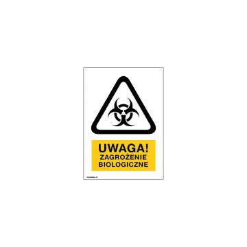 Achtung biologische Gefahr - Größe 150x210mm - PVC - farbiger UV-Druck - BHP037