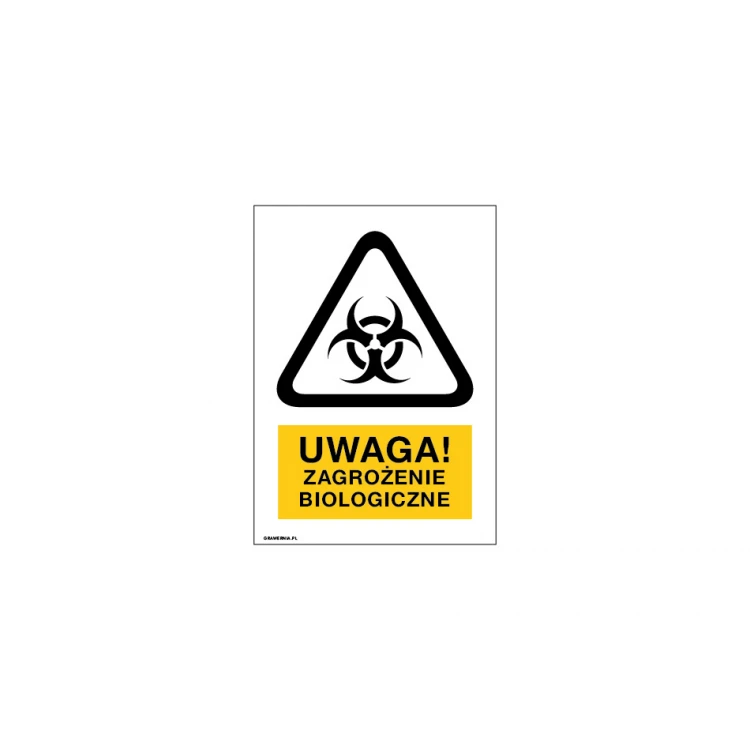Achtung biologische Gefahr - Größe 150x210mm - PVC - farbiger UV-Druck - BHP037