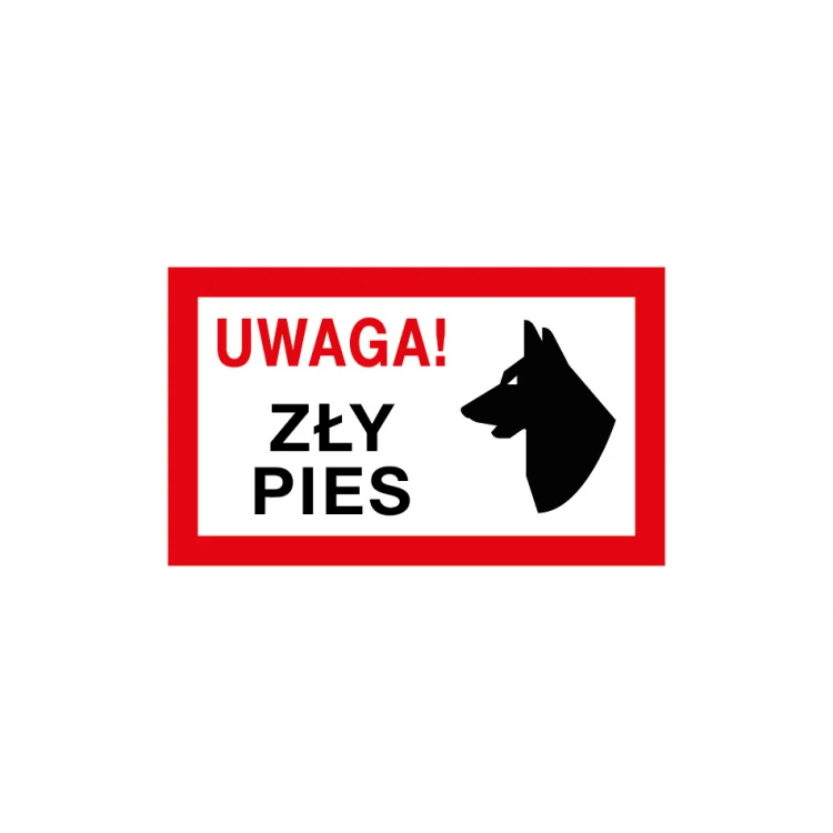 Achtung böser Hund - Warnschild Größe 200x120mm - PVC - farbiger UV-Druck - TAB224
