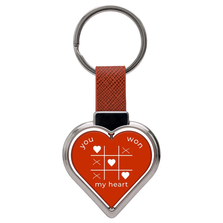 Schlüsselanhänger in Herzform - Geschenk zum Valentinstag - Größe 46x72 mm - BRL035