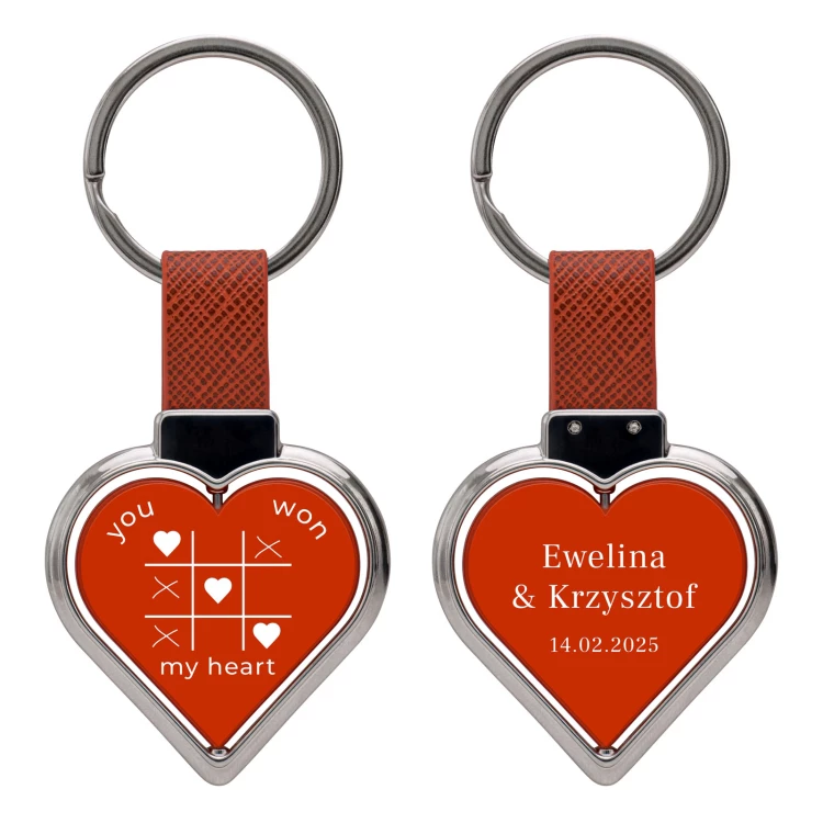 Schlüsselanhänger in Herzform - Geschenk zum Valentinstag - Größe 46x72 mm - BRL035