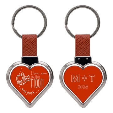 Schlüsselanhänger in Herzform - Geschenk zum Valentinstag - Größe 46x72 mm - BRL036