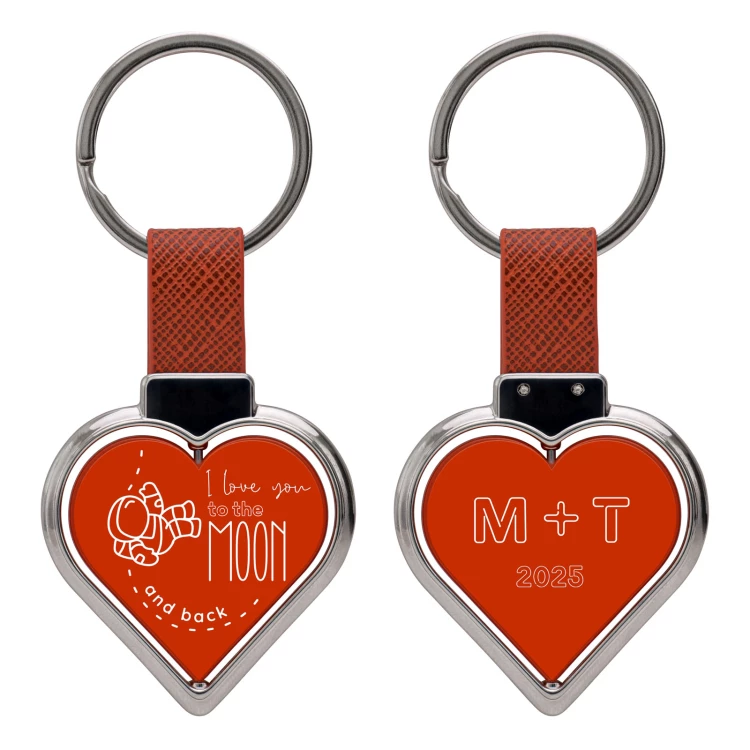 Schlüsselanhänger in Herzform - Geschenk zum Valentinstag - Größe 46x72 mm - BRL036