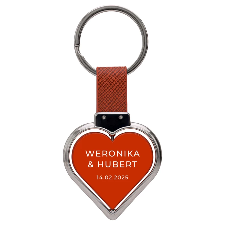 Schlüsselanhänger in Herzform - Geschenk zum Valentinstag - Größe 46x72 mm - BRL037