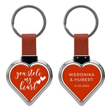 Schlüsselanhänger in Herzform - Geschenk zum Valentinstag - Größe 46x72 mm - BRL037