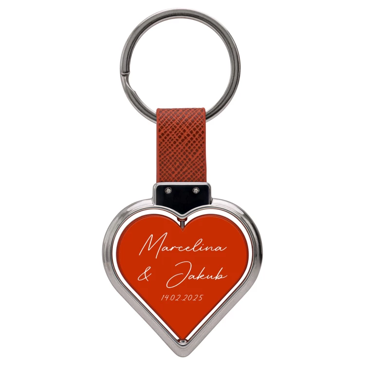 Schlüsselanhänger in Herzform - Geschenk zum Valentinstag - Größe 46x72 mm - BRL038