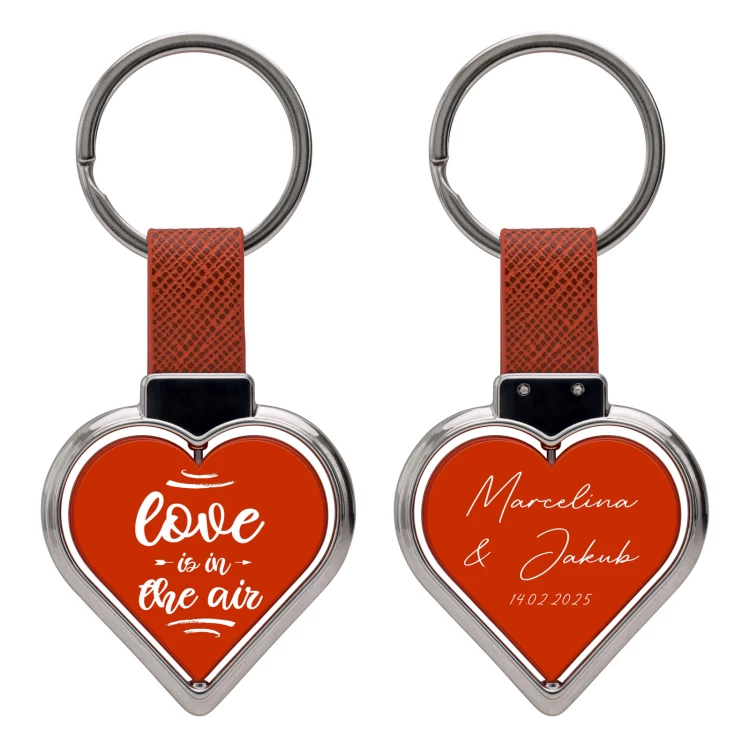 Schlüsselanhänger in Herzform - Geschenk zum Valentinstag - Größe 46x72 mm - BRL038