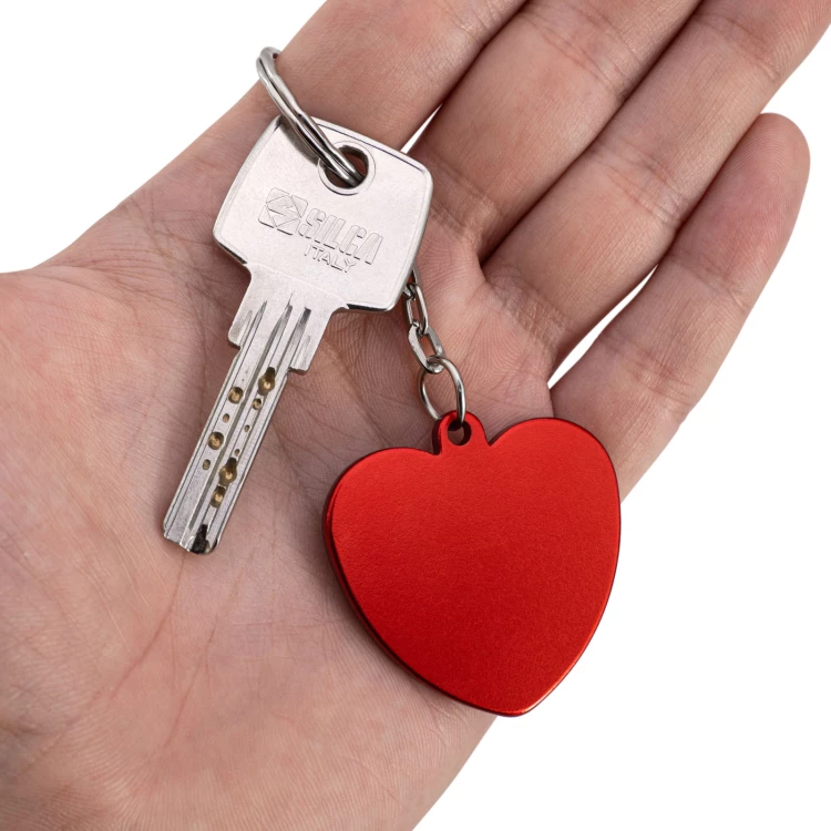 Schlüsselanhänger in Herzform - Geschenk zum Valentinstag - Größe 40x40 mm - BRL041