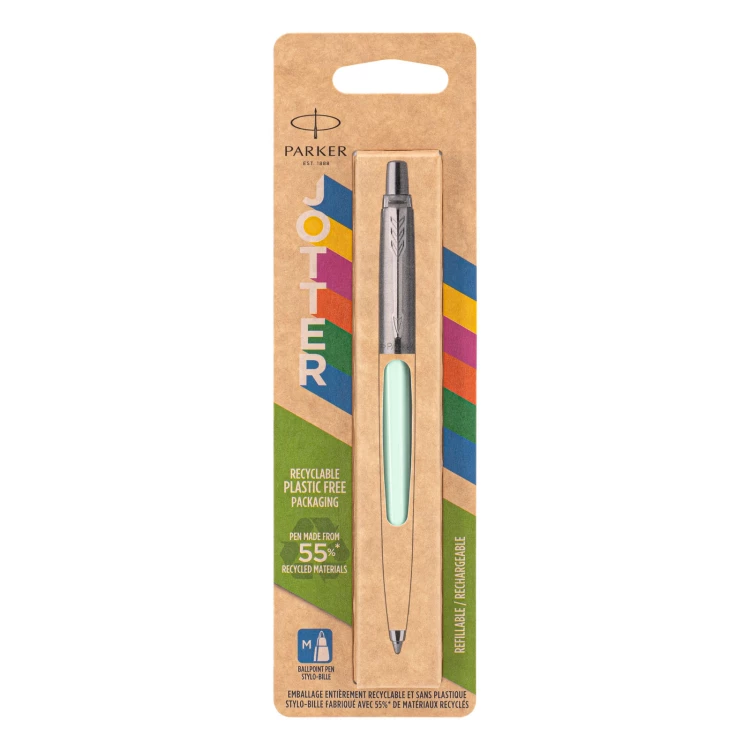 Parker Jotter BP60 Pastellstift in Minze - Größe M (mittel) - blaue Tinte - PAR247-D-JOT