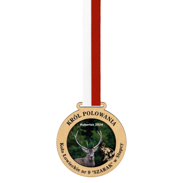 Hochwertige Holzmedaille mit Naturmotiv - ø 80 mm - MGR120