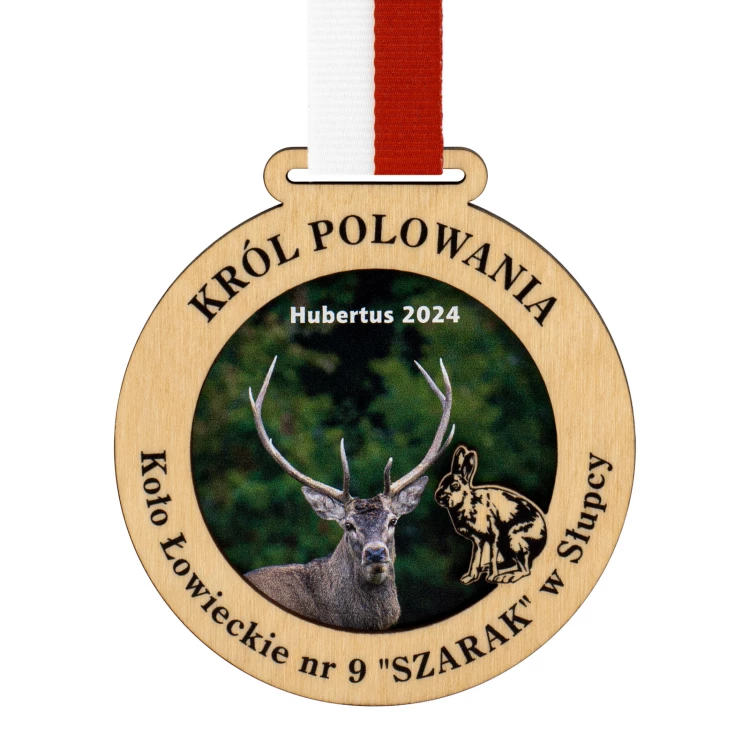 Hochwertige Holzmedaille mit Naturmotiv - ø 80 mm - MGR120