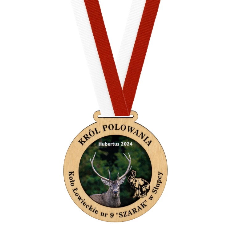 Hochwertige Holzmedaille mit Naturmotiv - ø 80 mm - MGR120