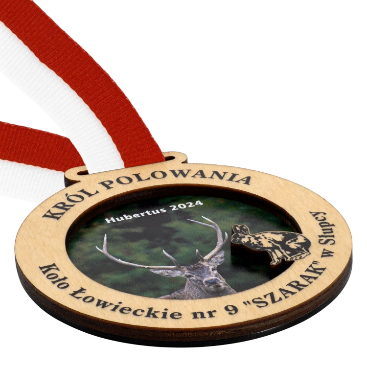 Hochwertige Holzmedaille mit Naturmotiv - ø 80 mm - MGR120