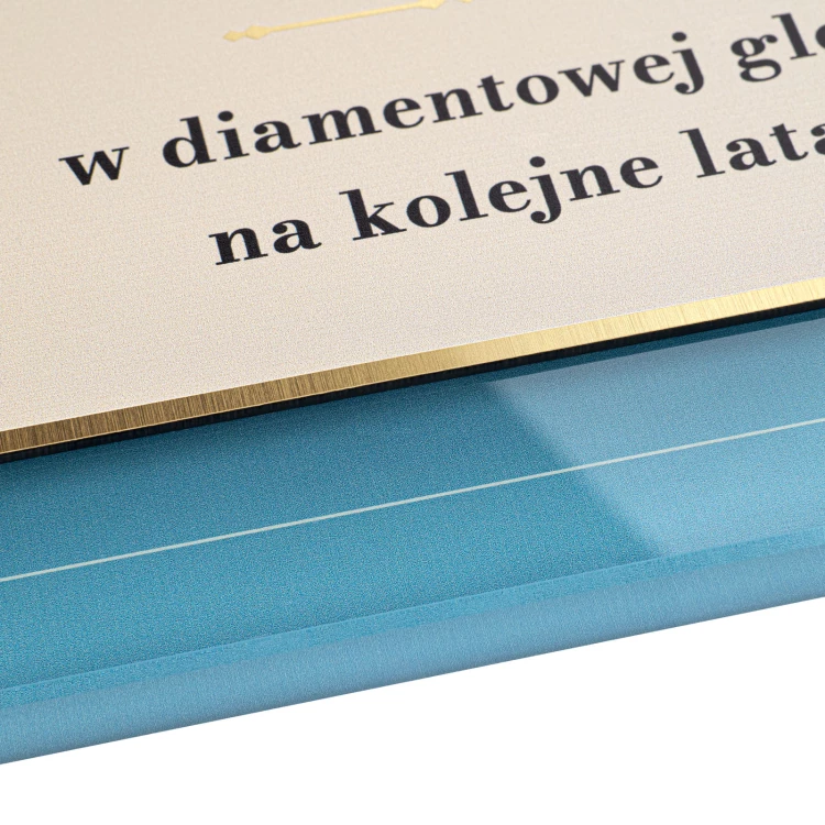 UV-bedrucktes Glasdiplom - Hochzeitstag - Größe 210x297mm (A4 Format) - DUV106