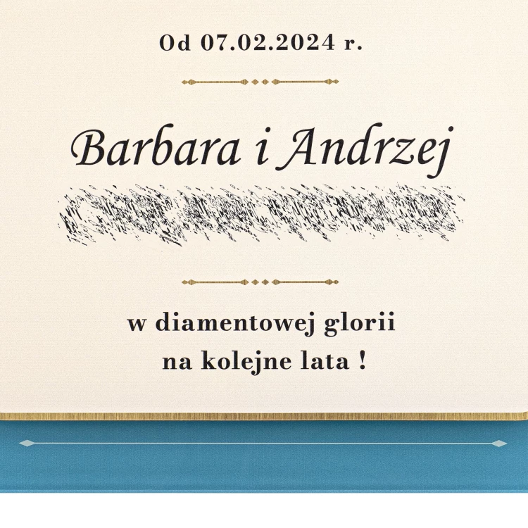 UV-bedrucktes Glasdiplom - Hochzeitstag - Größe 210x297mm (A4 Format) - DUV106