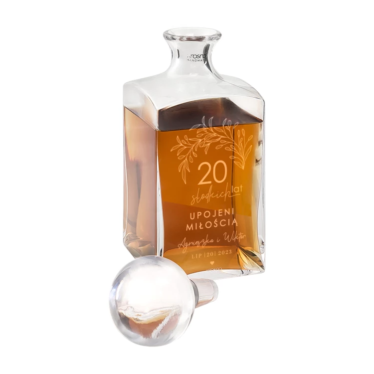 Karaffe mit Gravur für Whisky oder Liköre - TREFL - ideales Geschenk für verschiedene Anlässe - KAR050