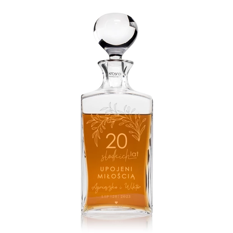 Karaffe mit Gravur für Whisky oder Liköre - TREFL - ideales Geschenk für verschiedene Anlässe - KAR050
