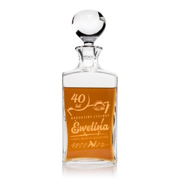 Karaffe mit Gravur für Whisky oder Liköre - TREFL - ideales Geschenk für verschiedene Anlässe - KAR049