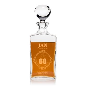 Karaffe mit Gravur für Whisky oder Liköre - TREFL - ideales Geschenk für verschiedene Anlässe - KAR053