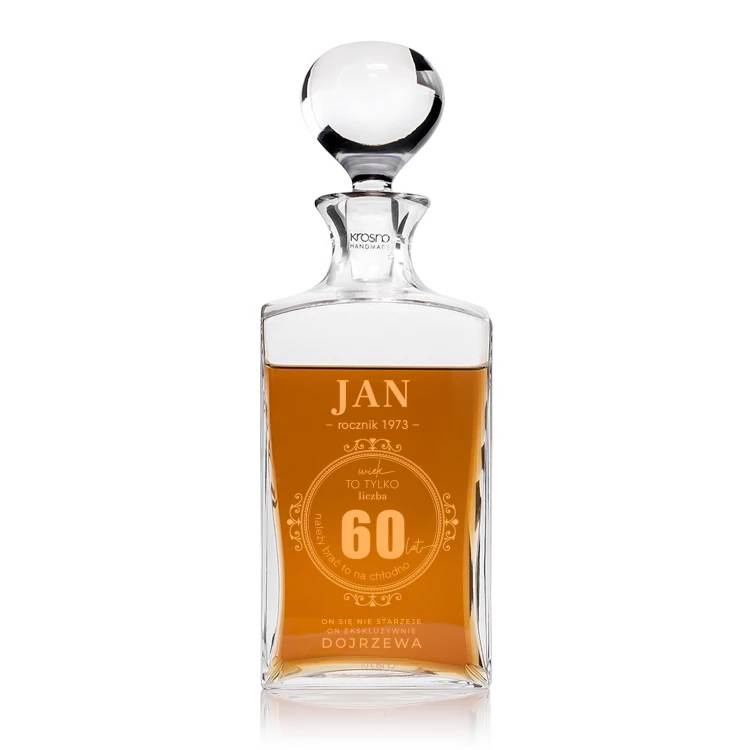 Karaffe mit Gravur für Whisky oder Liköre - TREFL - ideales Geschenk für verschiedene Anlässe - KAR053