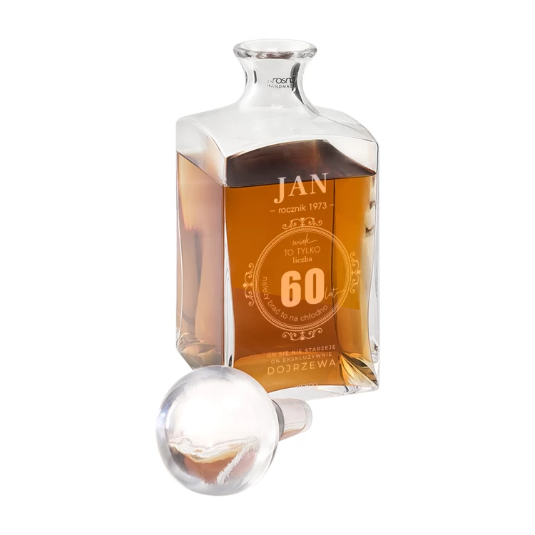 Karaffe mit Gravur für Whisky oder Liköre - TREFL - ideales Geschenk für verschiedene Anlässe - KAR053