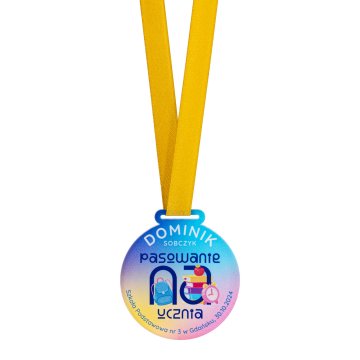 Medaille für den Schülerausweis - 5mm dickes transparentes Acryl - Durchmesser 60mm - MGR115