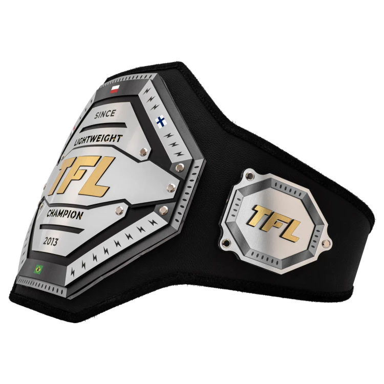 Achteckiger Meisterschaftsgürtel mit Personalisierungsmöglichkeit - einzigartiges Geschenk für einen Sportler - Größe 132x28,8 cm - P070