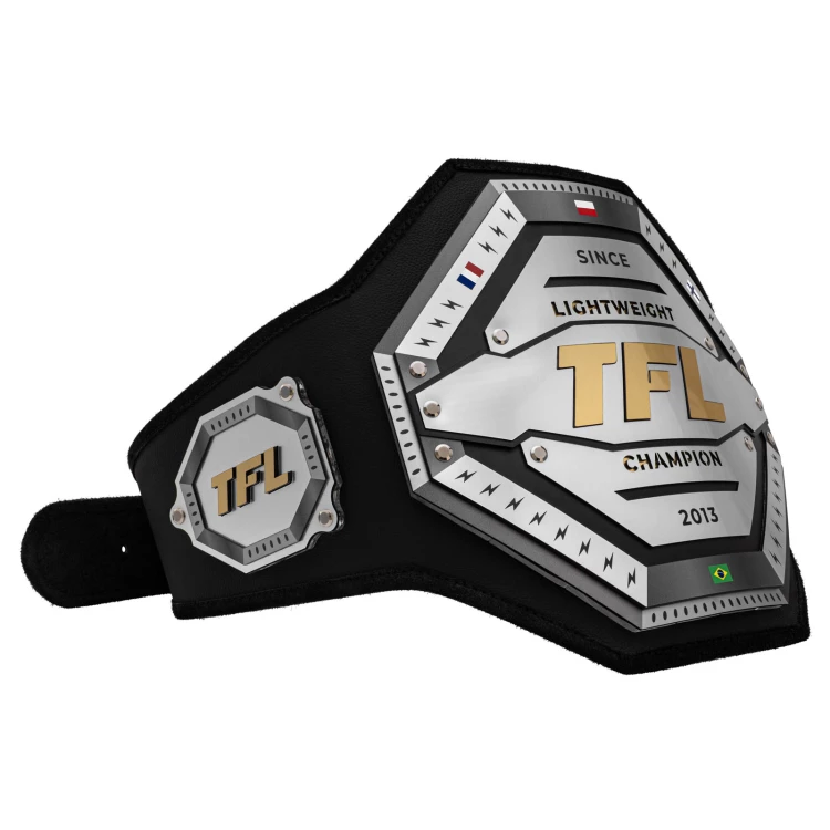 Achteckiger Meisterschaftsgürtel mit Personalisierungsmöglichkeit - einzigartiges Geschenk für einen Sportler - Größe 132x28,8 cm - P070