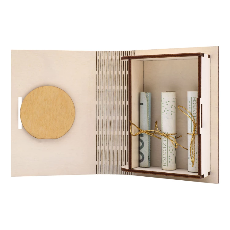 Holzspardose mit Ihrer Gravur - Geburtstagsgeschenk - SNP003