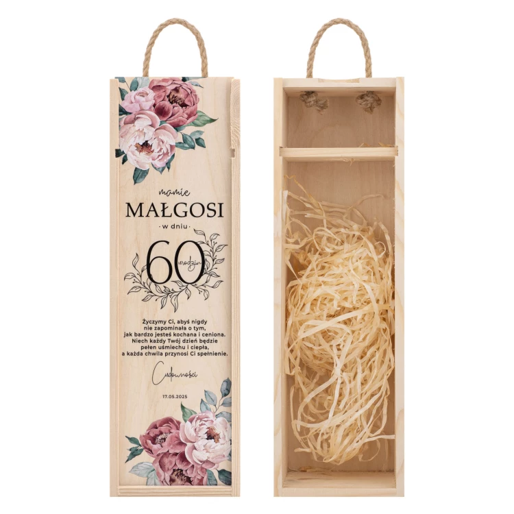 Geschenk zum 60. Geburtstag - Holzkiste für Spirituosen - SK109