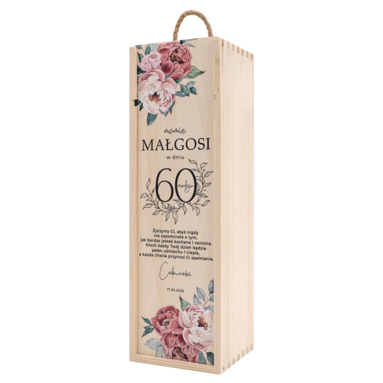 Geschenk zum 60. Geburtstag - Holzkiste für Spirituosen - SK109