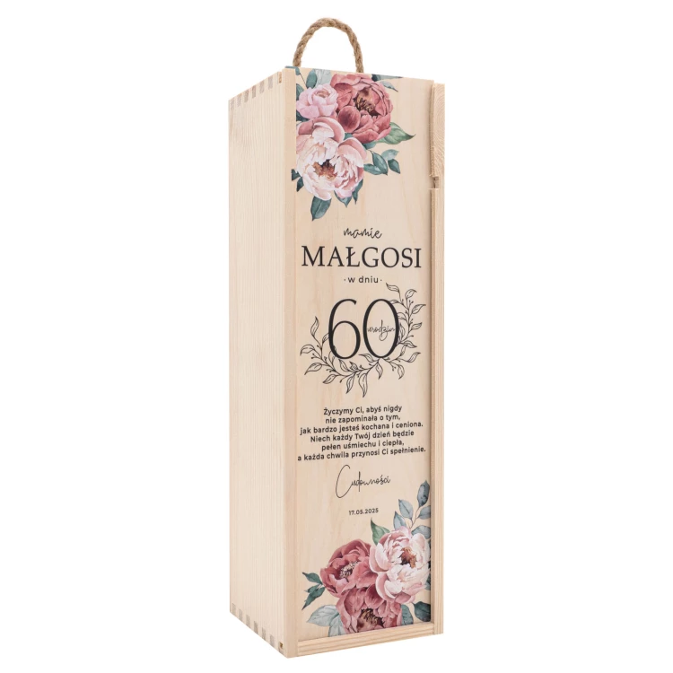 Geschenk zum 60. Geburtstag - Holzkiste für Spirituosen - SK109