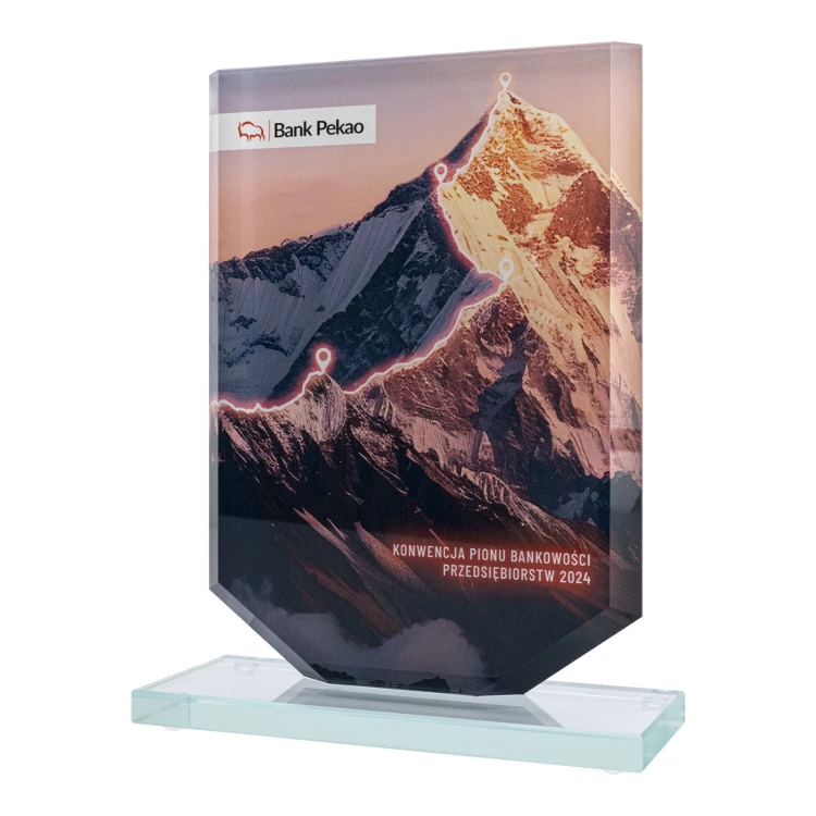 UV-bedruckte Glasstatuette - KING - Größe 20 cm - TSZ122